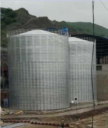 昆明粮食钢板仓的安装全过程不用热焊接